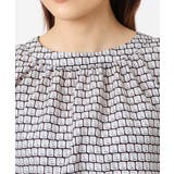 カラースクエアプリント2wayブラウス/洗える | OFUON | 詳細画像20