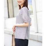 ブラック | カラースクエアプリント2wayブラウス/洗える | OFUON