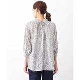 小花柄シャーリングブラウス/前後2way/洗える | OFUON | 詳細画像21 