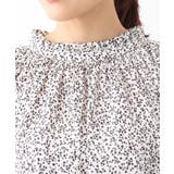 小花柄シャーリングブラウス/前後2way/洗える | OFUON | 詳細画像22 