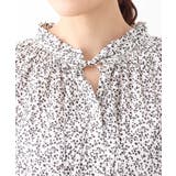 小花柄シャーリングブラウス/前後2way/洗える | OFUON | 詳細画像29 