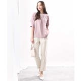 フロントタックジョーゼットブラウス/洗える/WEB限定サイズ | OFUON | 詳細画像3 