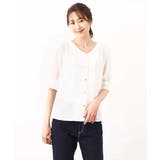 五分袖Vネックブラウス/洗える | OFUON | 詳細画像10 