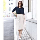 五分袖Vネックブラウス/洗える | OFUON | 詳細画像21 