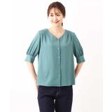 五分袖Vネックブラウス/洗える | OFUON | 詳細画像3 