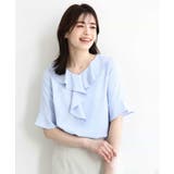 ラッフルカラーブラウス/UVカット/接触冷感/洗える/WEB限定サイズあり | OFUON | 詳細画像11