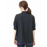 衿付きタックスリーブシャツブラウス 接触冷感 UVカット | OFUON | 詳細画像25 