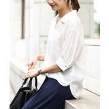 スキッパーシャツブラウス/洗える | OFUON | 詳細画像1 