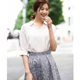 スキッパーシャツブラウス/洗える | OFUON | 詳細画像15 