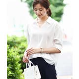 スキッパーシャツブラウス/洗える | OFUON | 詳細画像2 
