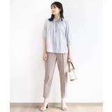 ドットジャガードフリルリボンブラウス/UVカット/洗える/WEB限定サイズあり | OFUON | 詳細画像11