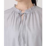 ドットジャガードフリルリボンブラウス/UVカット/洗える/WEB限定サイズあり | OFUON | 詳細画像19