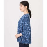 総柄フレアースリーブブラウス/洗える/WEB限定サイズあり | OFUON | 詳細画像15 