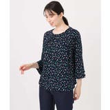 総柄フレアースリーブブラウス/洗える/WEB限定サイズあり | OFUON | 詳細画像3 