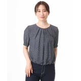 バルーンヘム幾何柄ブラウス UVカット 接触冷感 | OFUON | 詳細画像10