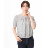 バルーンヘム幾何柄ブラウス UVカット 接触冷感 | OFUON | 詳細画像18
