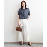 バルーンヘム幾何柄ブラウス UVカット 接触冷感 | OFUON | 詳細画像7