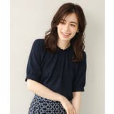 フリルネックジョーゼットブラウス/洗濯機で洗える/WEB限定サイズあり | OFUON | 詳細画像9