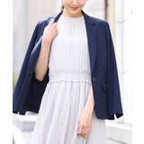 ネイビー | [セットアップ対応]ライトシャンブレー テーラードジャケット/洗える | OFUON