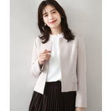 ベージュ | [セットアップ対応]ノーカラージャケット/洗える/WEB限定サイズあり | OFUON