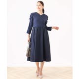 ギャザースリーブドッキングワンピース/洗える/WEB限定サイズあり | OFUON | 詳細画像11 