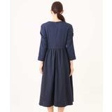 ギャザースリーブドッキングワンピース/洗える/WEB限定サイズあり | OFUON | 詳細画像4 