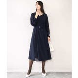 シフォンプリーツデザインワンピース/洗える/WEB限定サイズあり | OFUON | 詳細画像4 