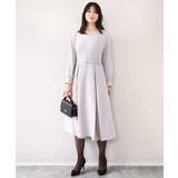 シフォンプリーツデザインワンピース/洗える/WEB限定サイズあり | OFUON | 詳細画像7 