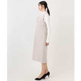 サイドパール調釦デザインVネックジャンパースカート 洗える WEB限定サイズあり | OFUON | 詳細画像16