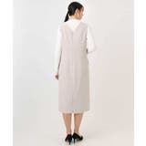 サイドパール調釦デザインVネックジャンパースカート 洗える WEB限定サイズあり | OFUON | 詳細画像17