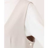 サイドパール調釦デザインVネックジャンパースカート 洗える WEB限定サイズあり | OFUON | 詳細画像19