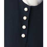 サイドパール調釦デザインVネックジャンパースカート 洗える WEB限定サイズあり | OFUON | 詳細画像27