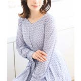 ジオメトリックプリントジャージワンピース/洗える/WEB限定サイズあり | OFUON | 詳細画像1 