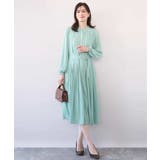 プリーツジョーゼットワンピース/洗える/WEB限定サイズあり | OFUON | 詳細画像2 