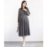 ダークグレー | プリーツジョーゼットワンピース/洗える/WEB限定サイズあり | OFUON