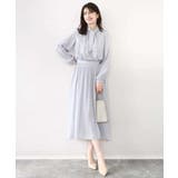 パウダーサテン ボウタイワンピース/洗える/WEB限定サイズあり | OFUON | 詳細画像10 