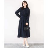 パウダーサテン ボウタイワンピース/洗える/WEB限定サイズあり | OFUON | 詳細画像3 