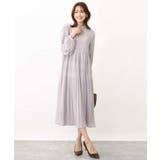 シフォンジョーゼットフリルネックプリーツワンピース/洗える | OFUON | 詳細画像10 