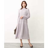 シフォンジョーゼットフリルネックプリーツワンピース/洗える | OFUON | 詳細画像12 