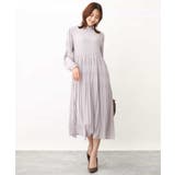 シフォンジョーゼットフリルネックプリーツワンピース/洗える | OFUON | 詳細画像14 