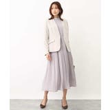 シフォンジョーゼットフリルネックプリーツワンピース/洗える | OFUON | 詳細画像16 