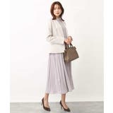 シフォンジョーゼットフリルネックプリーツワンピース/洗える | OFUON | 詳細画像18 