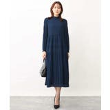 シフォンジョーゼットフリルネックプリーツワンピース/洗える | OFUON | 詳細画像2 