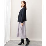 シフォンジョーゼットフリルネックプリーツワンピース/洗える | OFUON | 詳細画像32 