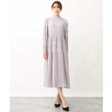 シフォンジョーゼットフリルネックプリーツワンピース/洗える | OFUON | 詳細画像33 