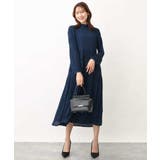 シフォンジョーゼットフリルネックプリーツワンピース/洗える | OFUON | 詳細画像4 