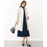 シフォンジョーゼットフリルネックプリーツワンピース/洗える | OFUON | 詳細画像8 