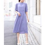 ラベンダー | パウダーサテンシャーリングワンピース/洗える | OFUON