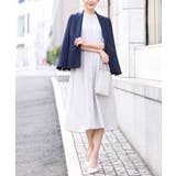 ライトグレー | パウダーサテンシャーリングワンピース/洗える | OFUON