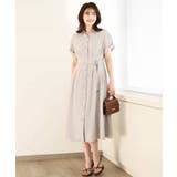 スキッパーネックシャツワンピース/洗える/WEB限定サイズあり | OFUON | 詳細画像12 